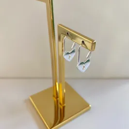 BRINCO ARGOLA ARTICULADA CORAÇÃO CADEADO
