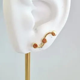 BRINCO EAR CUFF MINI COM 3 CIRCULOS