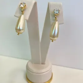 BRINCO PONTO DE LUZ C/ PEROLA LEITOSA ELEGANTE