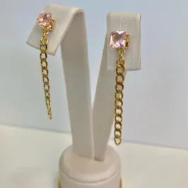 BRINCO ZIRCÔNIA C/ CORRENTE GRUMET