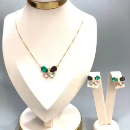 CONJUNTO BORBOLETA ASAS COLORIDAS