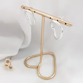 BRINCO CÍRCULO IRREGULAR VAZADO PRATA