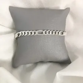PULSEIRA CORRENTE FÍGARO PRATA