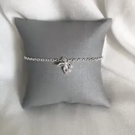PULSEIRA MEIA BORBOLETA DE ZIRCÔNIA PRATA
