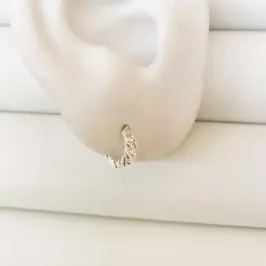 ARGOLINHA 0,9cm DESIGN CORRENTE PRATA