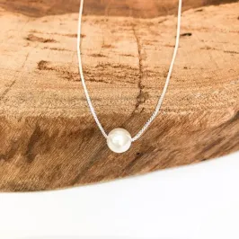 COLAR PÉROLA M PRATA