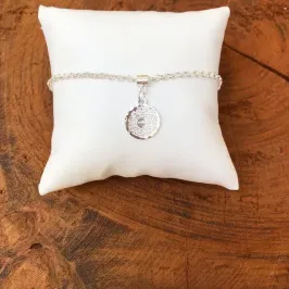 PULSEIRA C/ MEDALHA ORAÇÃO PAI NOSSO PRATA