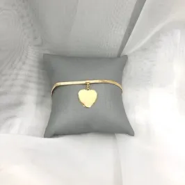 PULSEIRA CORRENTE FITA C/ PINGENTE DE CORAÇÃO