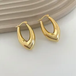 ARGOLA OVAL PONTUDA COM FECHO ITALIANO 3,5x2cm