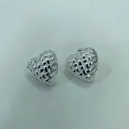 BRINCO CORAÇÃO RENDADO PRATA