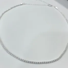 CHOKER CORRENTE PIPOCA FINA PRATA