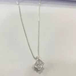 CHOKER PONTO DE LUZ LOSANGO PRATA