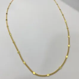 COLAR LONGO MINI ESFERAS ACHATADAS 60cm