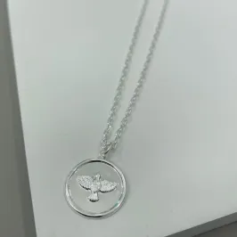 COLAR MEDALHA ESPÍRITO SANTO PRATA