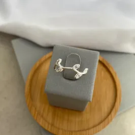 ANEL RAMO SEIS FOLHAS COM ZIRCÔNIA