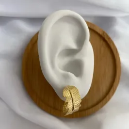 BRINCO ARGOLA DE FOLHA