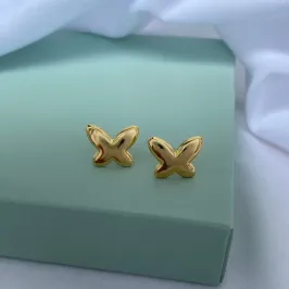 BRINCO BORBOLETA LISA ARREDONDADA