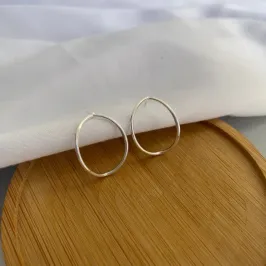 BRINCO MEIA ARGOLA 2 FIOS 3D