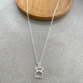 COLAR URSO VAZADO COM LAÇO DE ZIRCÔNIA