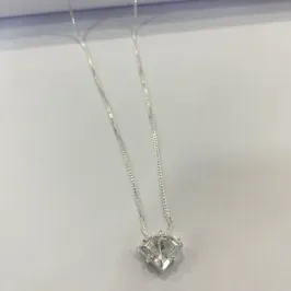 COLAR PONTO DE LUZ DIAMANTE PRATA