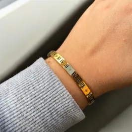 BRACELETE INOX C/ NUMEROS ROMANOS