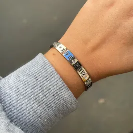 BRACELETE INOX C/ NUMEROS ROMANOS