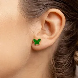 BRINCO BORBOLETA VERDE