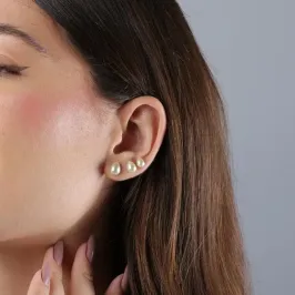 TRIO DE BRINCOS GOTA MADREPÉROLA