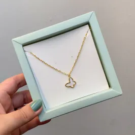 COLAR BORBOLETA BRANCA