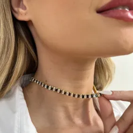 Choker Riviera Baguete Colorida