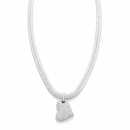 CHOKER MALHA FITA COM CORAÇÃO TODO CRAVEJADO