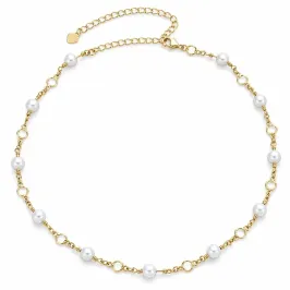 CHOKER PÉROLAS BARROCA E PEDRAS CRISTAL