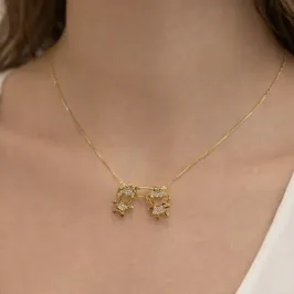 COLAR CASAL DE FILHOS CRAVEJADOS