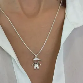 COLAR MENINO CRAVEJADO PRATA