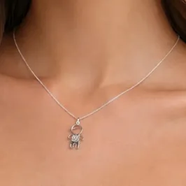 COLAR MENINO CRAVEJADO PRATA