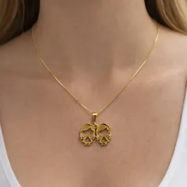 COLAR PG C/2 MENINAS C/ZIRCONIA