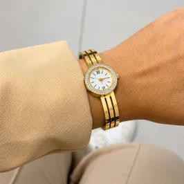 BRACELETE RELÓGIO C/ ARO TRIPLO INSPIRAÇÃO CART