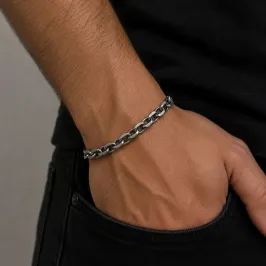 PULSEIRA MASCULINA ELO CADEADO ROBUSTO