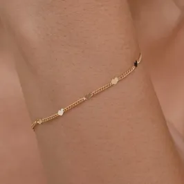 PULSEIRA MICRO CORAÇÕES NA CORRENTE