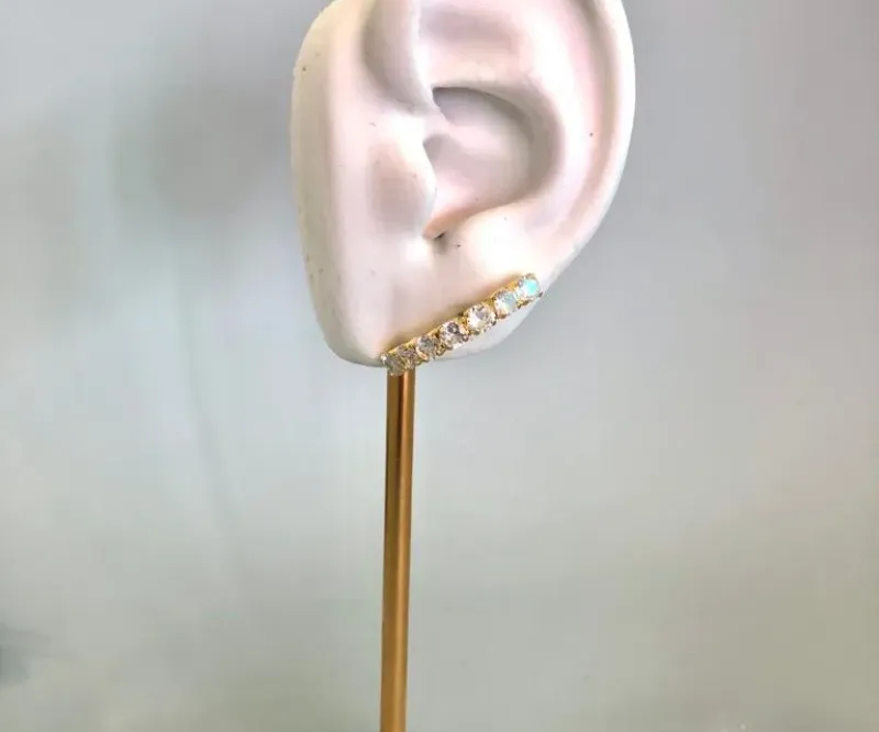 EAR HOOK ZRCONIAS PRATA