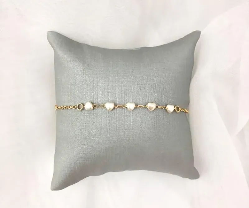PULSEIRA 5 CORAÇÃO EM PÉROLAS