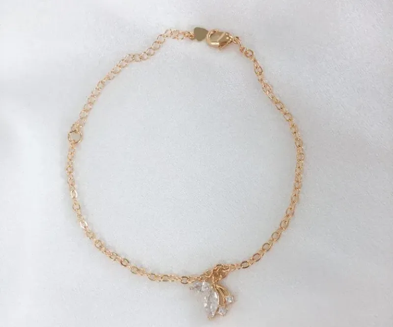 PULSEIRA MEIA BORBOLETA DE ZIRCÔNIA