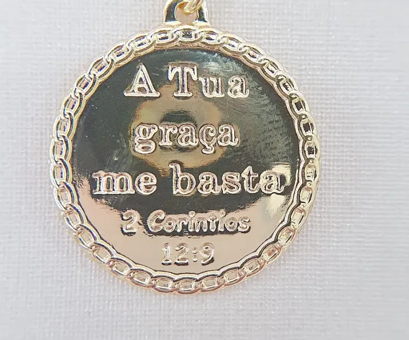 COLAR C/ MEDALHA A TUA GRAÇA ME BASTA
