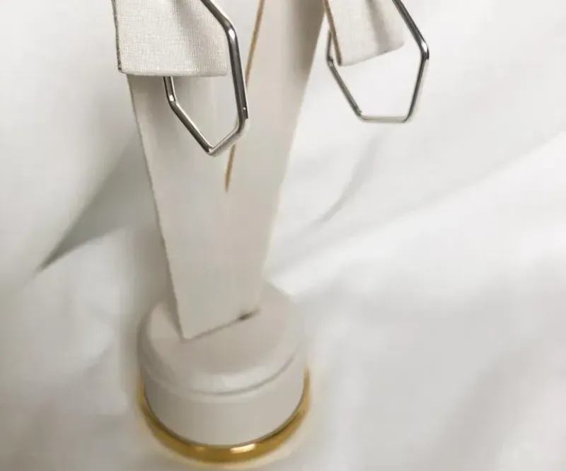 ARGOLA HEXAGONO 2,5cm PRATA