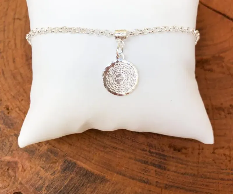 PULSEIRA C/ MEDALHA ORAÇÃO PAI NOSSO PRATA