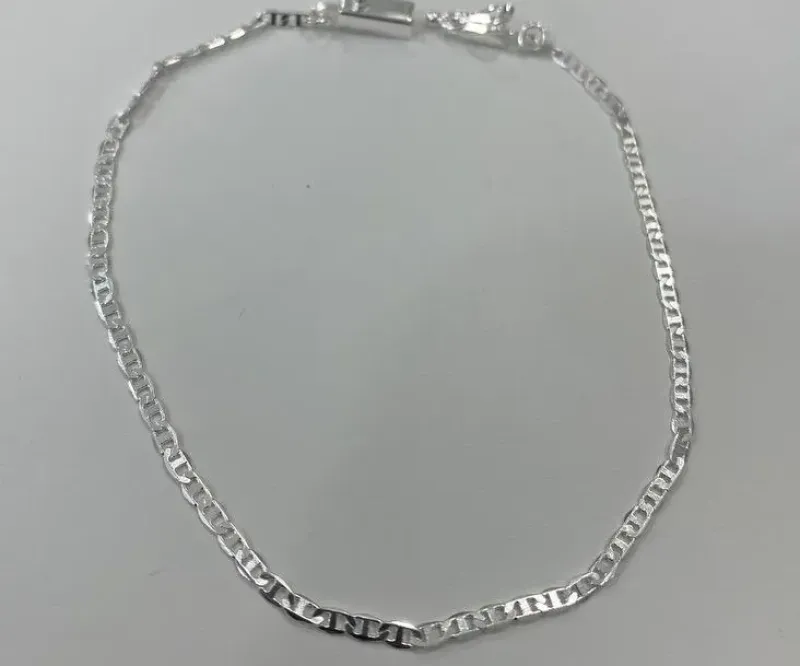 PULSEIRA MASCULINA CORRENTE LACRE PRATA COM FECHO GAVETA