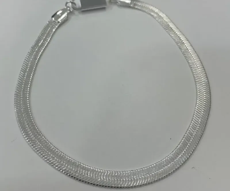 PULSEIRA MASCULINA MALHA FITA 6 MM COM FECHO GAVETA PRATA